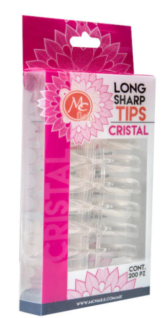 Tips Long Sharp 200 pz Transparente